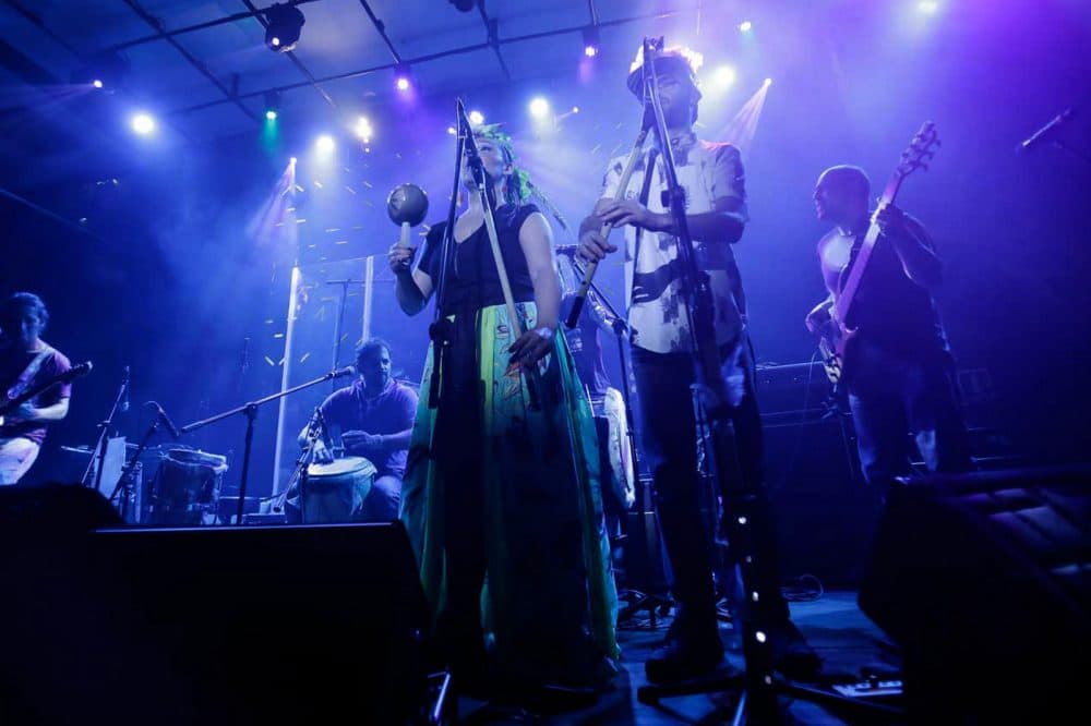 Bogota-based band Curupira performing on stage. (Courtesy of BOmm)