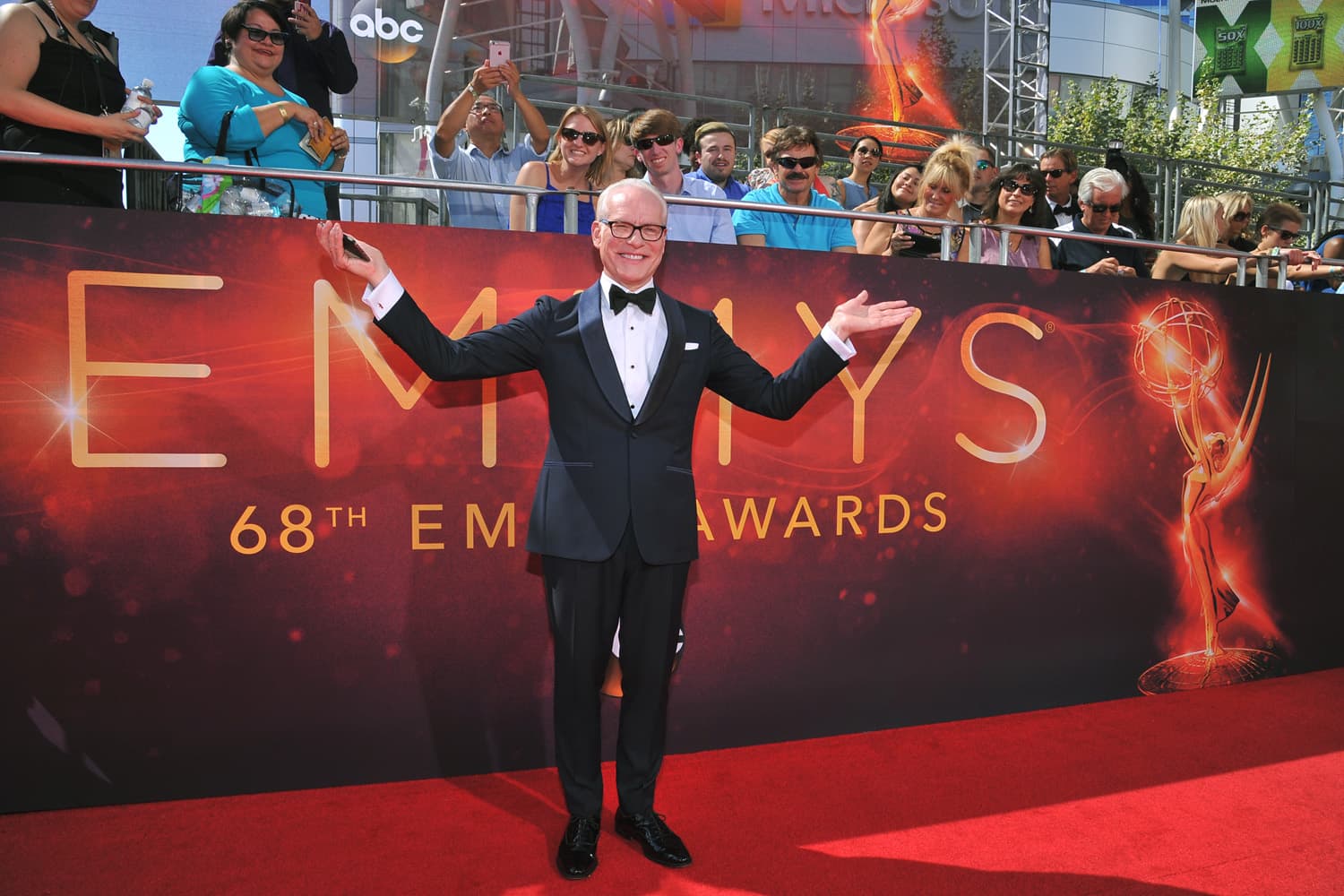 Tim Gunn arrives at the 68th Primetime Emmy Awards on Sunday, Sept. 18, 2016, at the Microsoft Theater in Los Angeles. (Vince Bucc/AP)