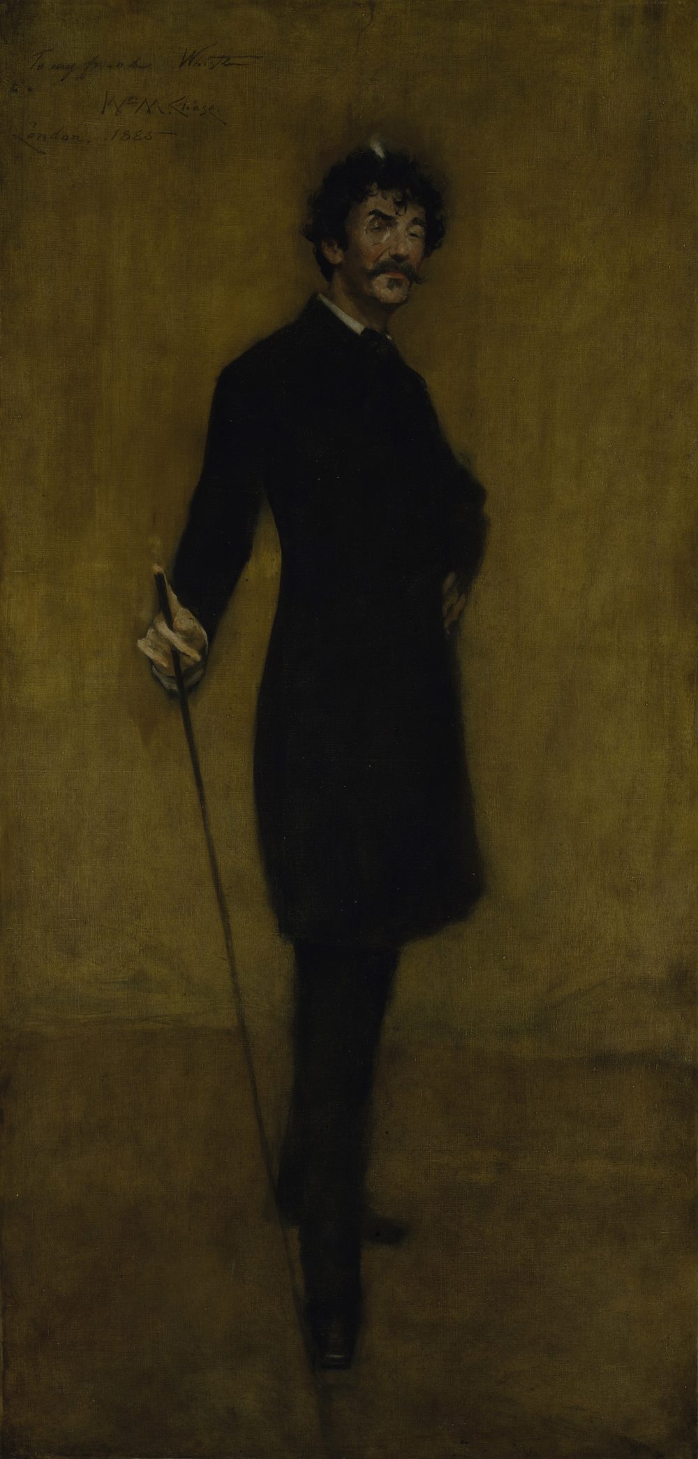 The 1885 portrait of James Abbott McNeill Whistler by William Merritt Chase. (Courtesy Museum of Fine Arts, Boston)