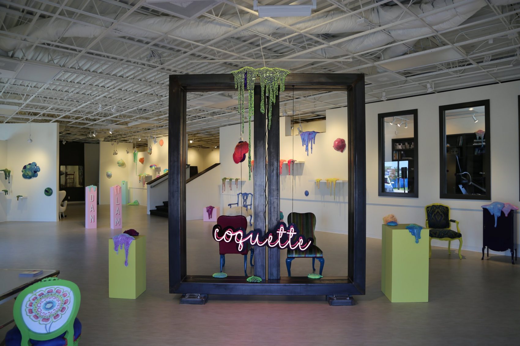A tease of Dallas artist Dan Lam's exhibition "Coquette" on view at Fort Works Art. Lam is one of many artists who have found success showing and selling art on Instagram. (Hady Mawajdeh)