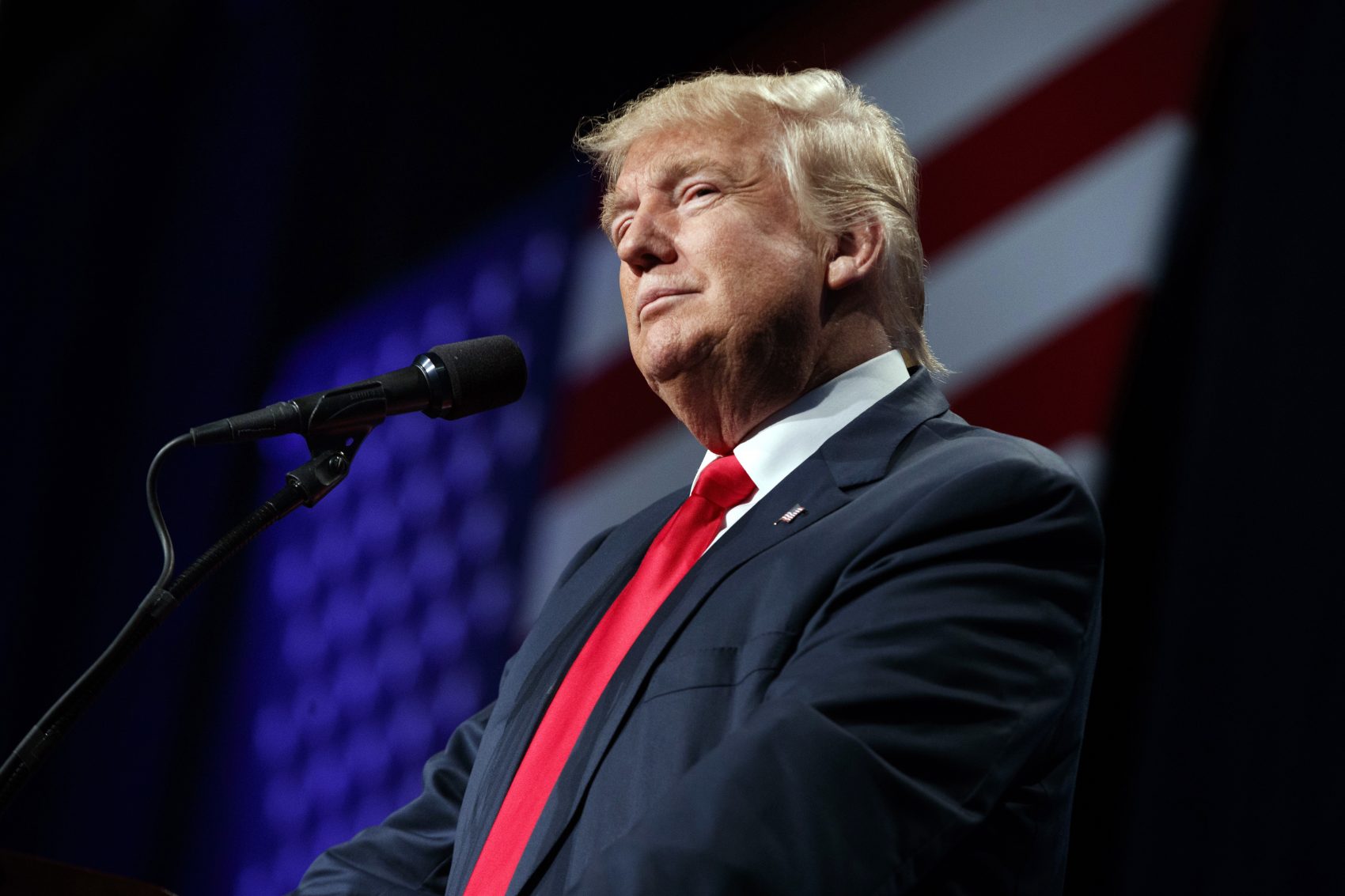 Republican presidential candidate Donald Trump speaks during a campaign rally on Oct. 5 in Reno, Nev. (Evan Vucci/AP)