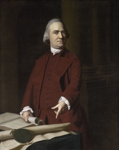 A portrait of Samuel Adams painted by John Singleton Copley around 1772. (Courtesy Museum of Fine Arts, Boston)