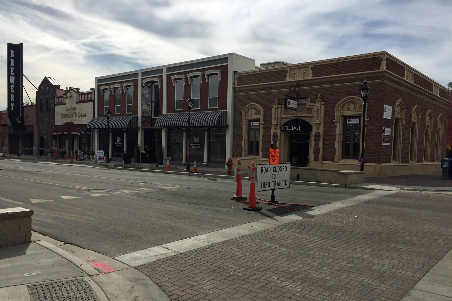 A street under construction in downtown Carson City, Nev. (Courtesy Carson City Downtown 20/20)
