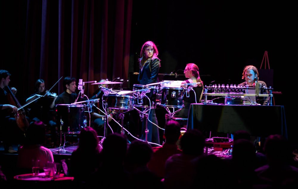 Lidiya Yankovskaya, artistic director for Juventas, in the new music ensemble's production, &quot;Music in Motion,&quot; in 2015. The ensemble kicks off a collaboration of new music players with a festival on Nov. 2 at the Oberon. (Courtesy Scott Bump/Juventas)