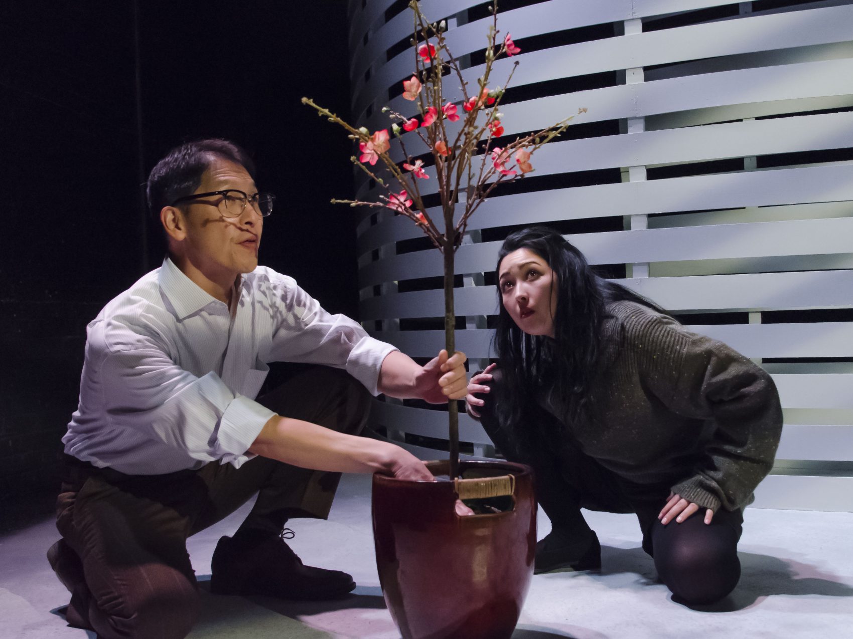 Jeff Song and Amy Ward in "Memorial" (Courtesy Kalman Zabarsky)