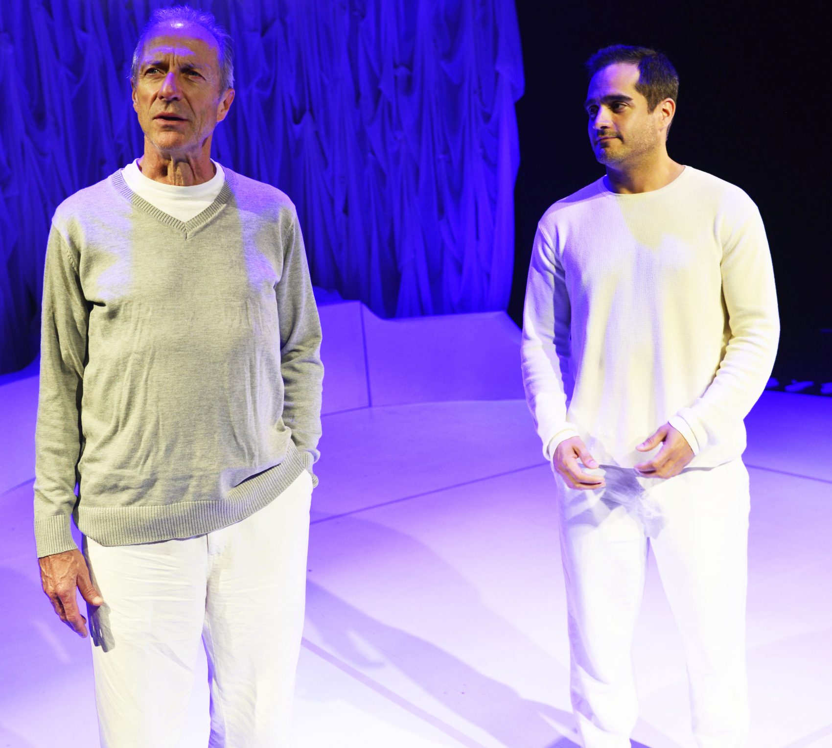 Will Lyman and Francisco Solorzano in "Man in Snow." (Courtesy of Gary Ng)