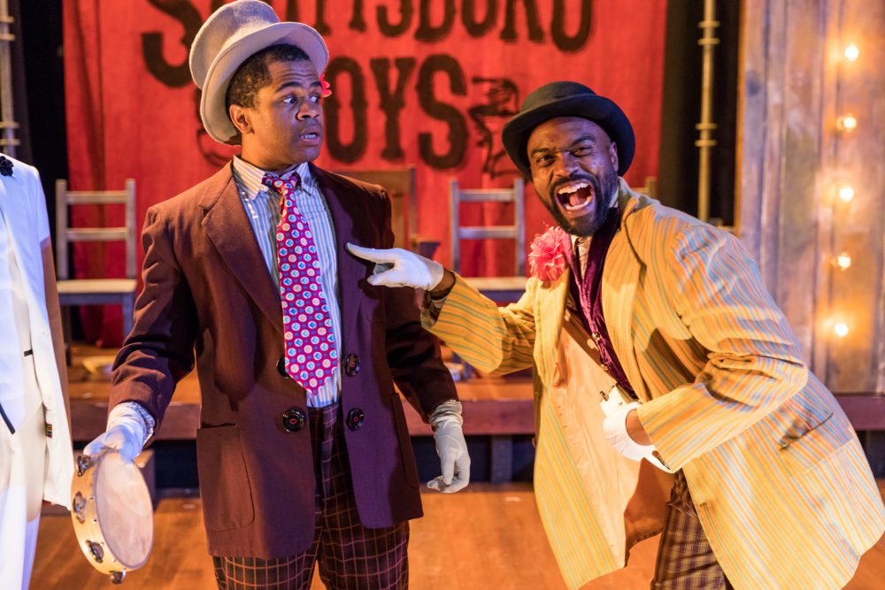 Brandon G. Green and Maurice Emmanuel Parent in &quot;The Scottsboro Boys.&quot; (Courtesy Nile Hawver/SpeakEasy Stage Company)