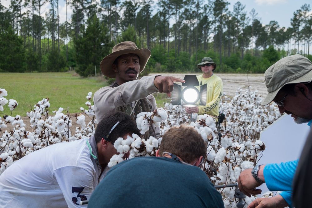 Nate Parker on the set of &quot;The Birth of a Nation&quot; (Courtesy Jahi Chikwendiu/Fox Searchlight Pictures)