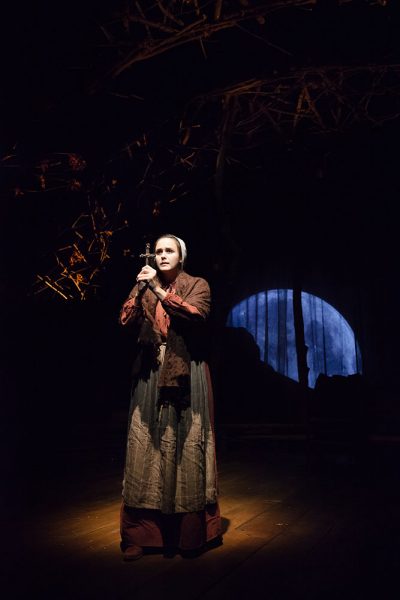 Rachel Napoleon in a scene from &quot;Abigail/1702&quot; at the Merrimack Repertory Theatre. (Courtesy Meghan Moore/Merrimack Repertory Theatre)