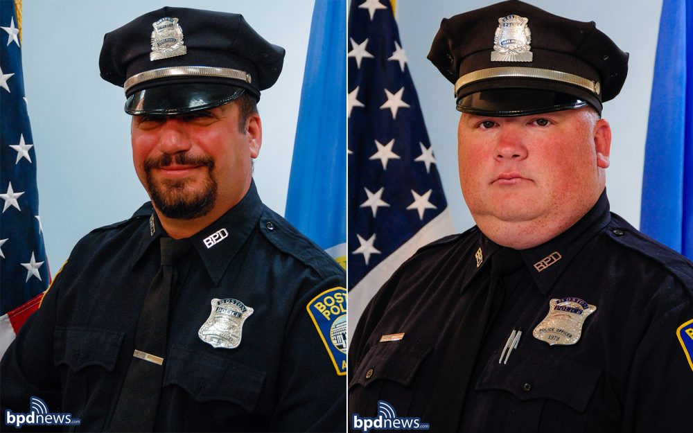 Officer Richard Cintolo, left, and Officer Matthew Morris (Courtesy BPD)