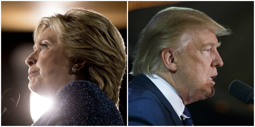Hillary Clinton and Donald Trump, both pictured on Oct. 28, 2016. (AP photos) 