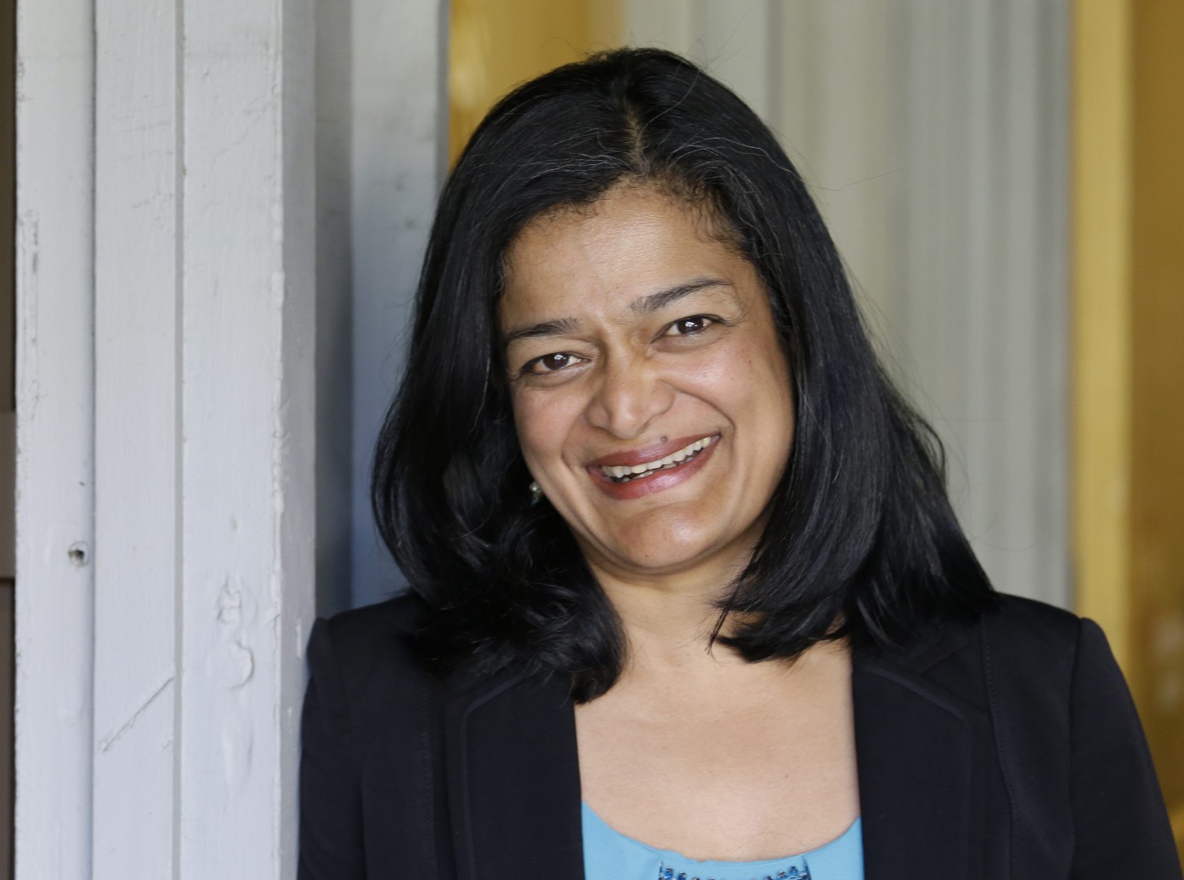Congresswoman-elect Pramila Jayapal, posing for a photo in Seattle in April 2016. (Elaine Thompson/AP)