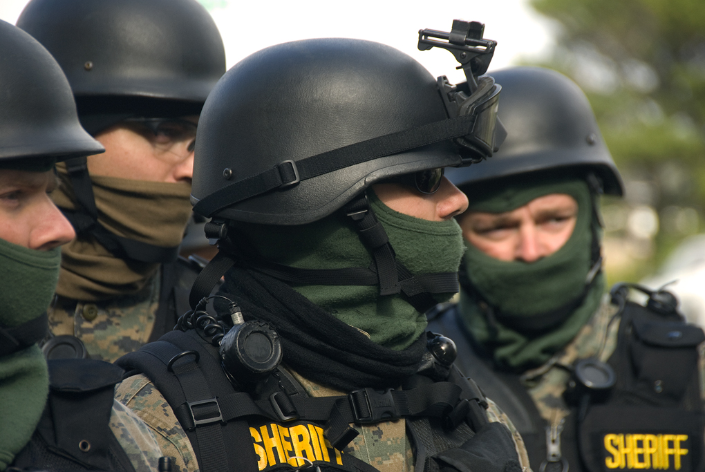 Marion County SWAT Team members assess the situation as part of the exercise. (Oregon Department of Transportation/Flickr)