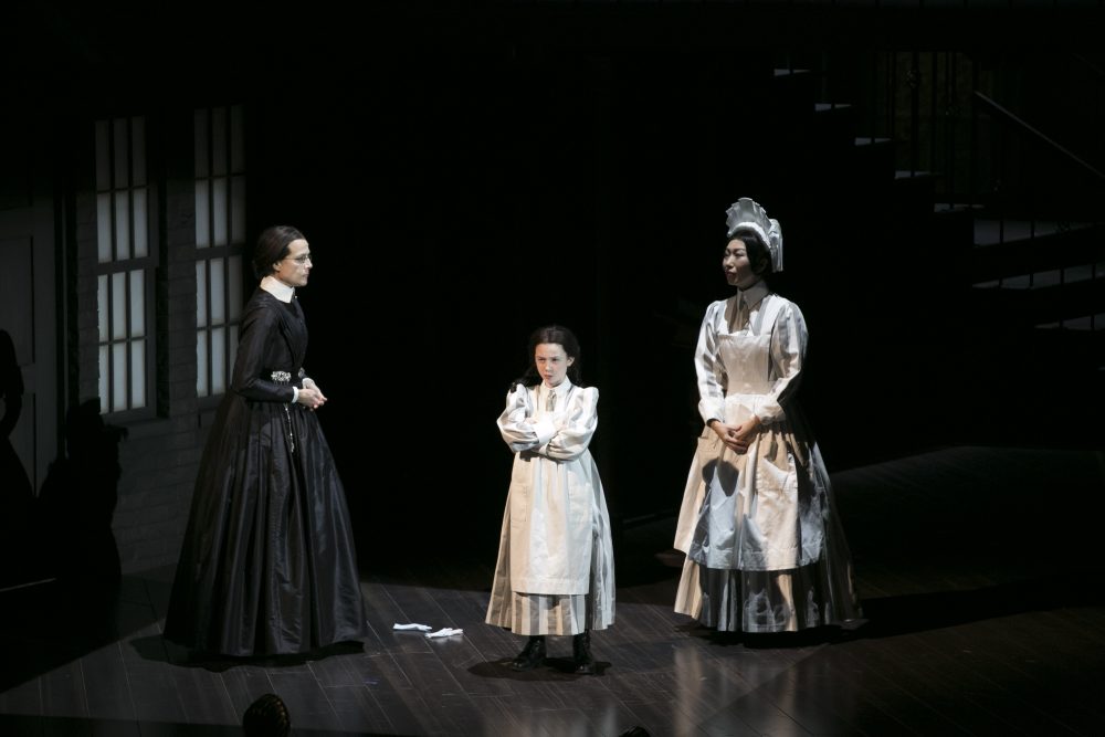 Kate Levy, Morgan Jamie Bénard and Jo Mei in A.R.T.'s &quot;Fingersmith.&quot; (Courtesy Evgenia Eliseeva/American Repertory Theater)