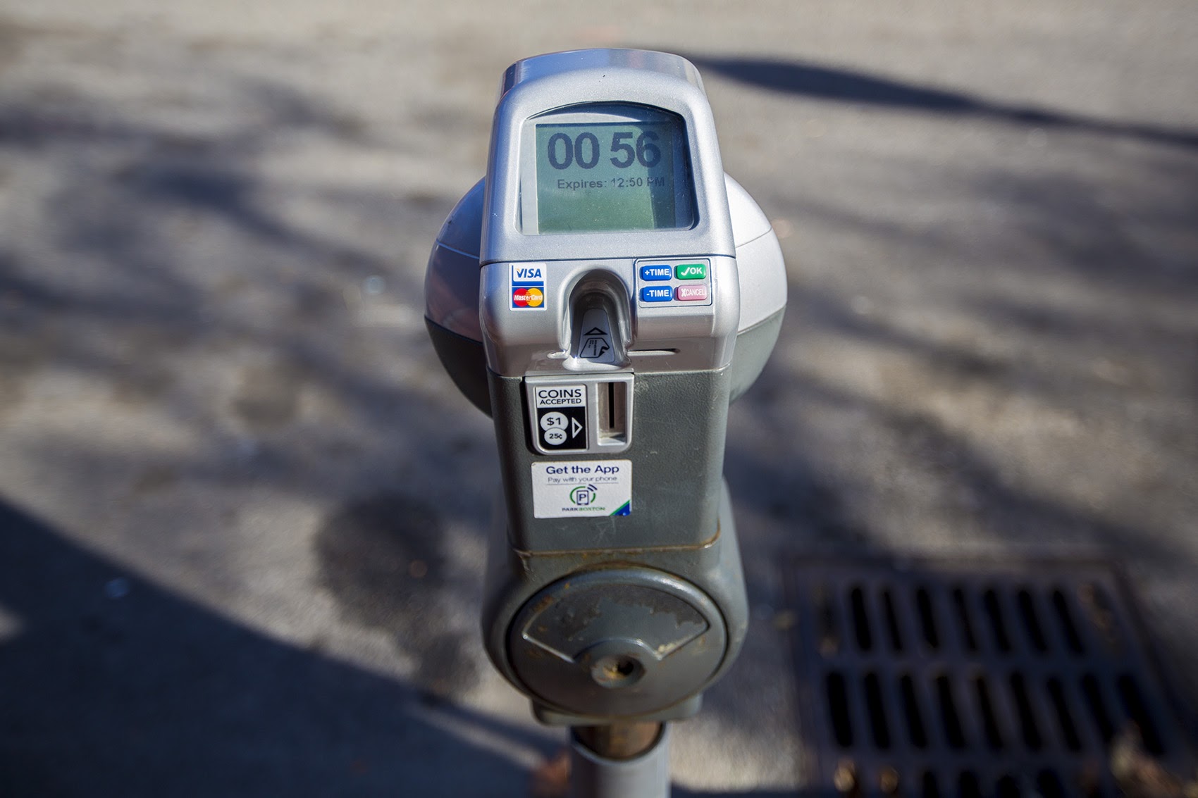 A parking meter on Dartmouth Street near Copley Square. Beginning next yeasr, parking meter rates in the Back Bay area will increase to $3.75 per hour — from the current $1.25 per hour rate.