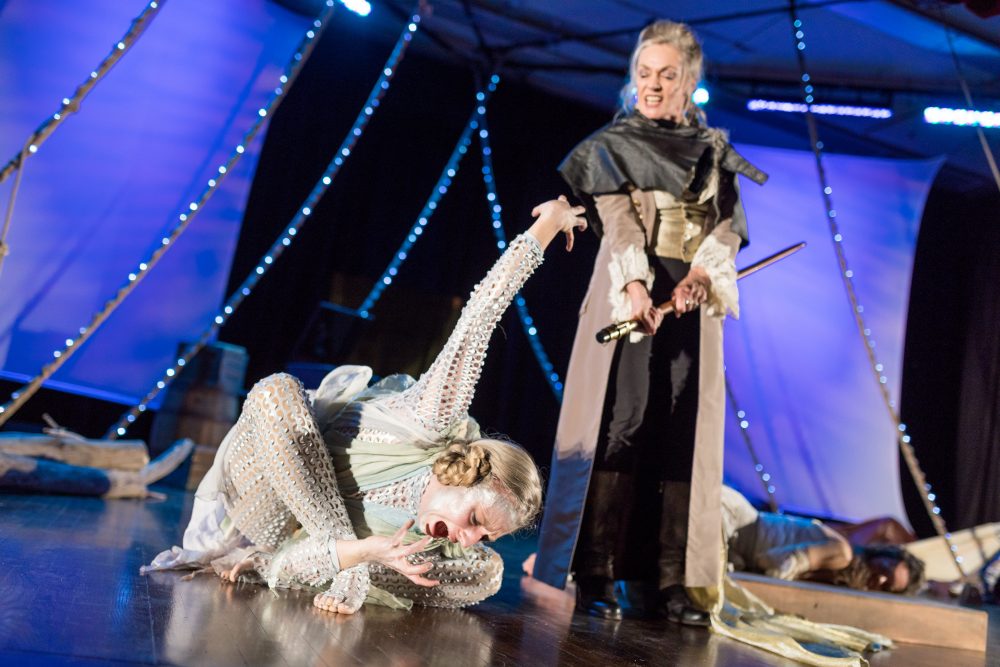 Samantha Richert, as Ariel, and Marya Lowry, as Prospero, in &quot;The Tempest.&quot; (Courtesy Nile Scott Shots/Actors' Shakespeare Project)