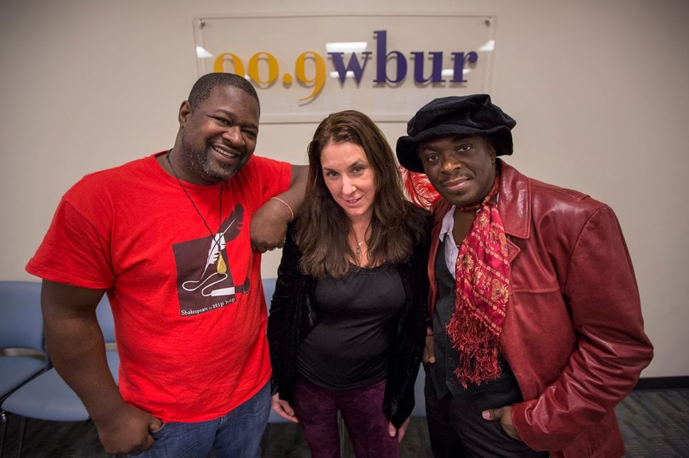 Marlon Carey, Alison Keslow and Regie Gibson of Shakespeare to Hip Hop. (Photo by Jesse Costa)