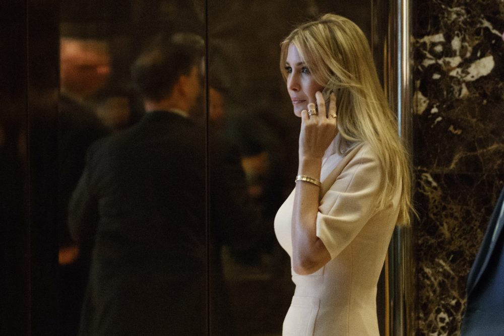 Ivanka Trump, daughter of President-elect Donald Trump, arrives at Trump Tower, Friday, Nov. 11, 2016, in New York. (Evan Vucci/AP)