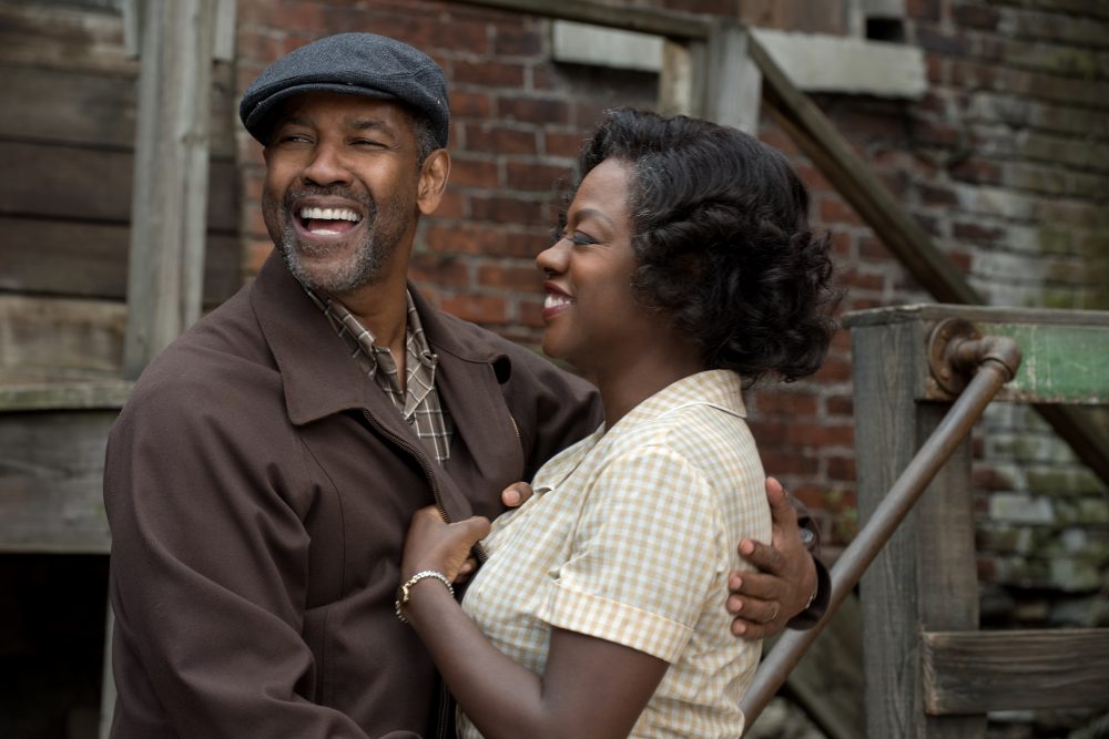 Denzel Washington as Troy Maxson and Viola Davis as his wife Rose in &quot;Fences.&quot; (Courtesy Paramount Pictures)