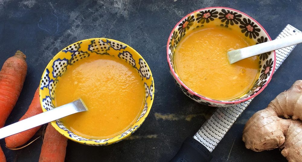 Kathy's carrot and ginger soup. (Kathy Gunst for Here &amp; Now)