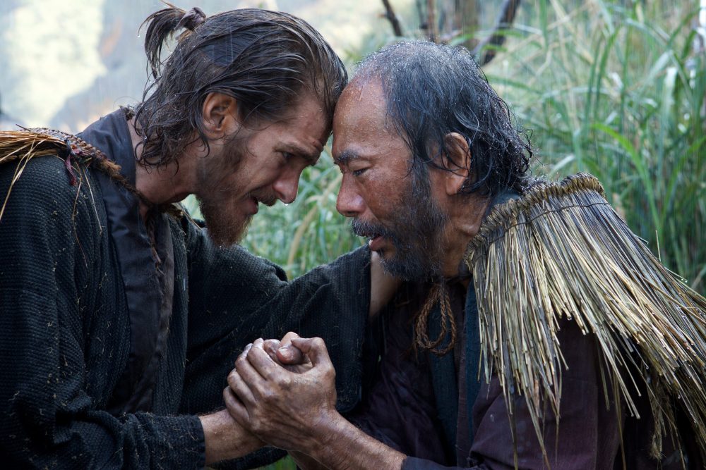 Andrew Garfield as Father Rodrigues and Shinya Tsukamoto as Mokichi in the &quot;Silence.&quot; (Courtesy Kerry Brown/Paramount Pictures)