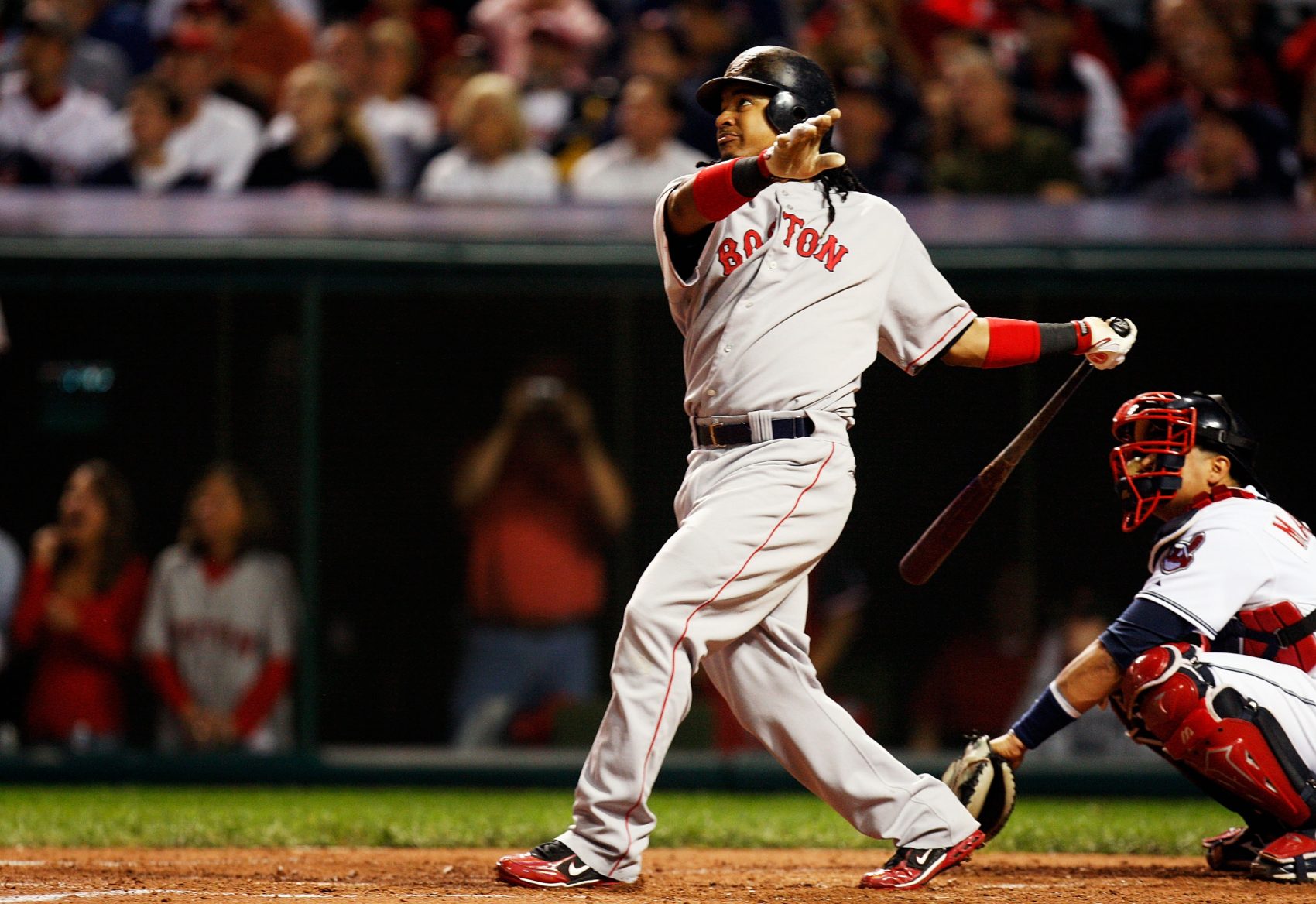 This week, former MLB slugger Manny Ramirez, at the age of 44, signed a contract to play baseball in Japan with the Kochi Fighting Dogs. (Gregory Shamus/Getty Images)