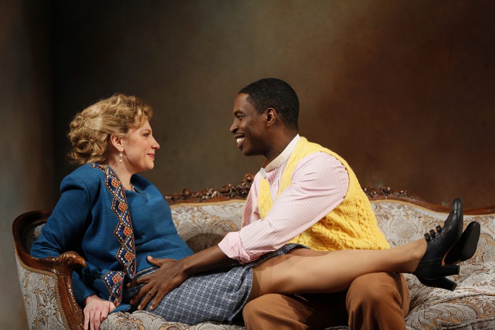The Helmers (played by Andrea Syglowski and Sekou Laidlow) in the Huntington's &quot;A Doll's House.&quot; (Courtesy T. Charles Erikson/Huntington Theatre Company)