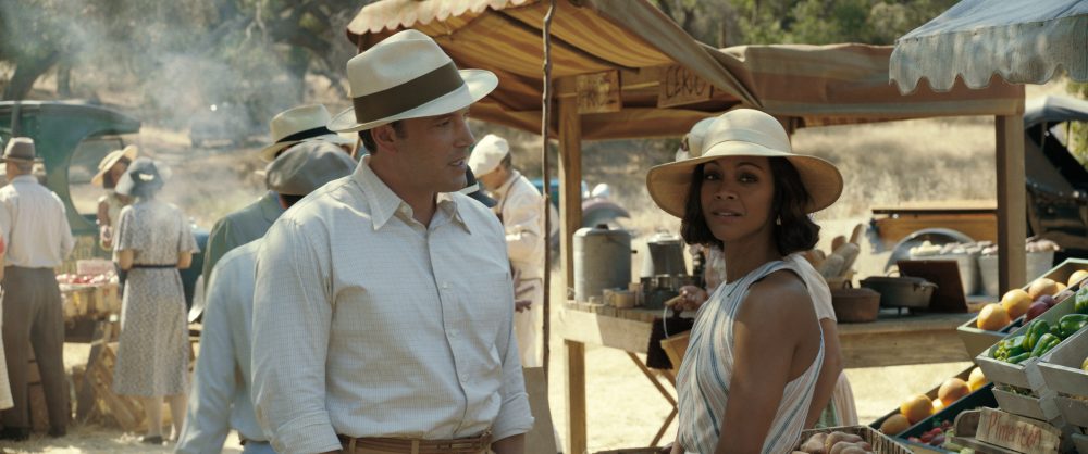 Ben Affleck and Zoe Saldana in &quot;Live By Night.&quot; (Courtesy Warner Bros. Pictures)