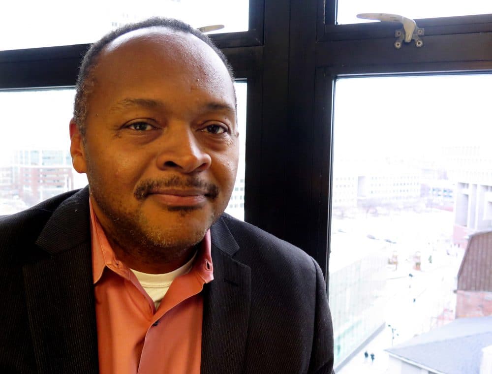 Michael Curry, the former head of the NAACP's Boston branch, brings Trotter to life in the new documentary. (Andrea Shea/WBUR)