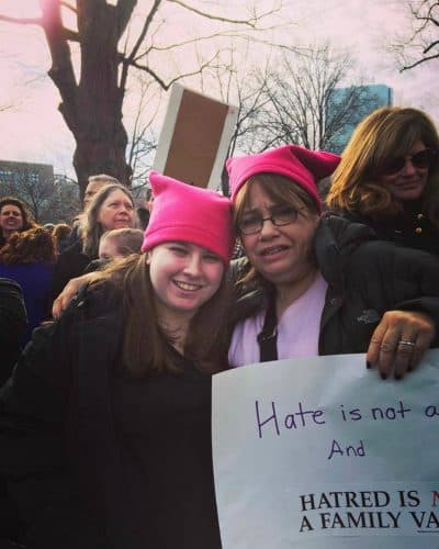 The author, Judy Bolton-Fasman, and her daughter, Anna, at the Jan. 21 Women's March in Washington. (Courtesy of Judy Bolton-Fasman)