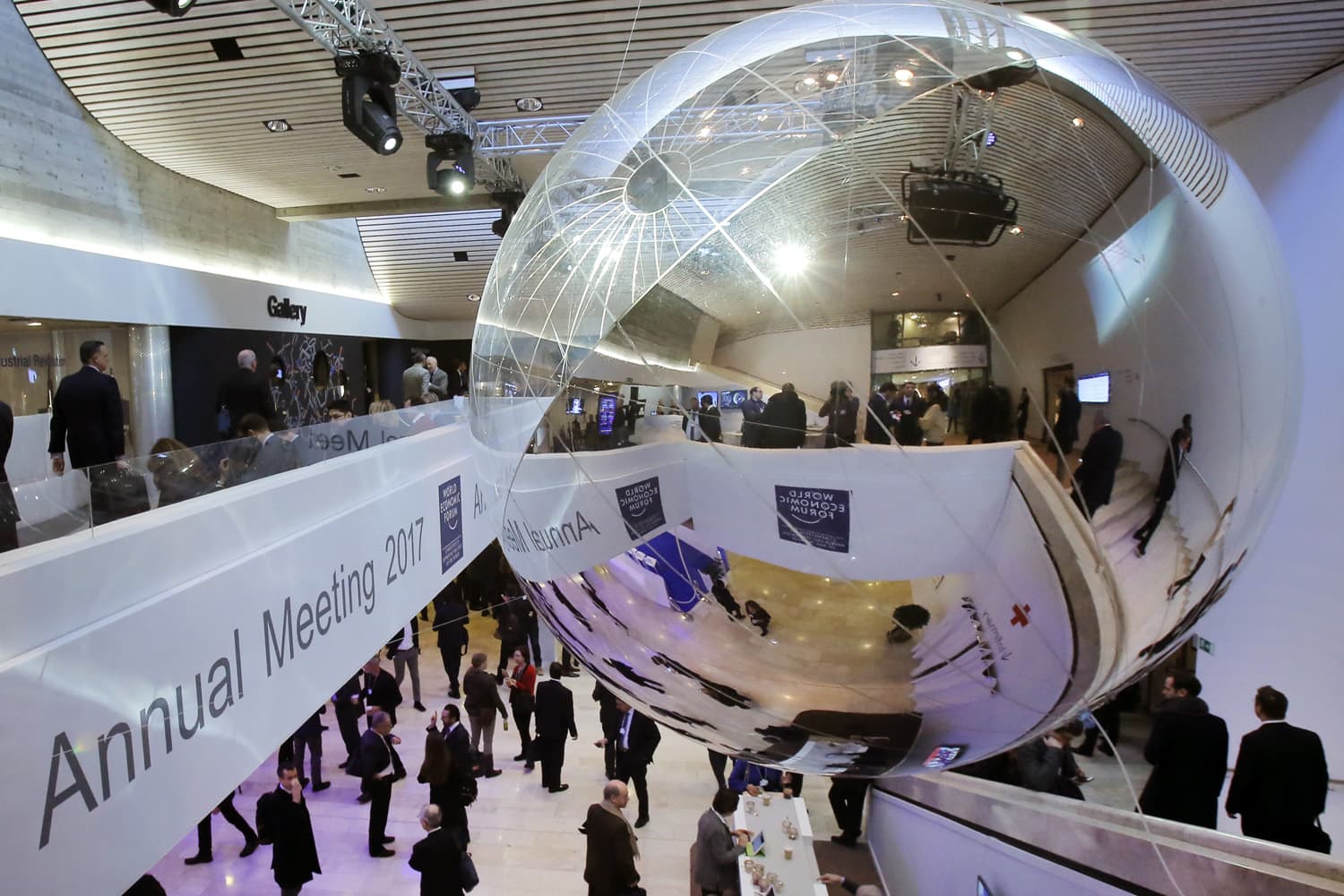 Inside view at the World Economic Forum in Davos, Switzerland. (Michel Euler/AP)