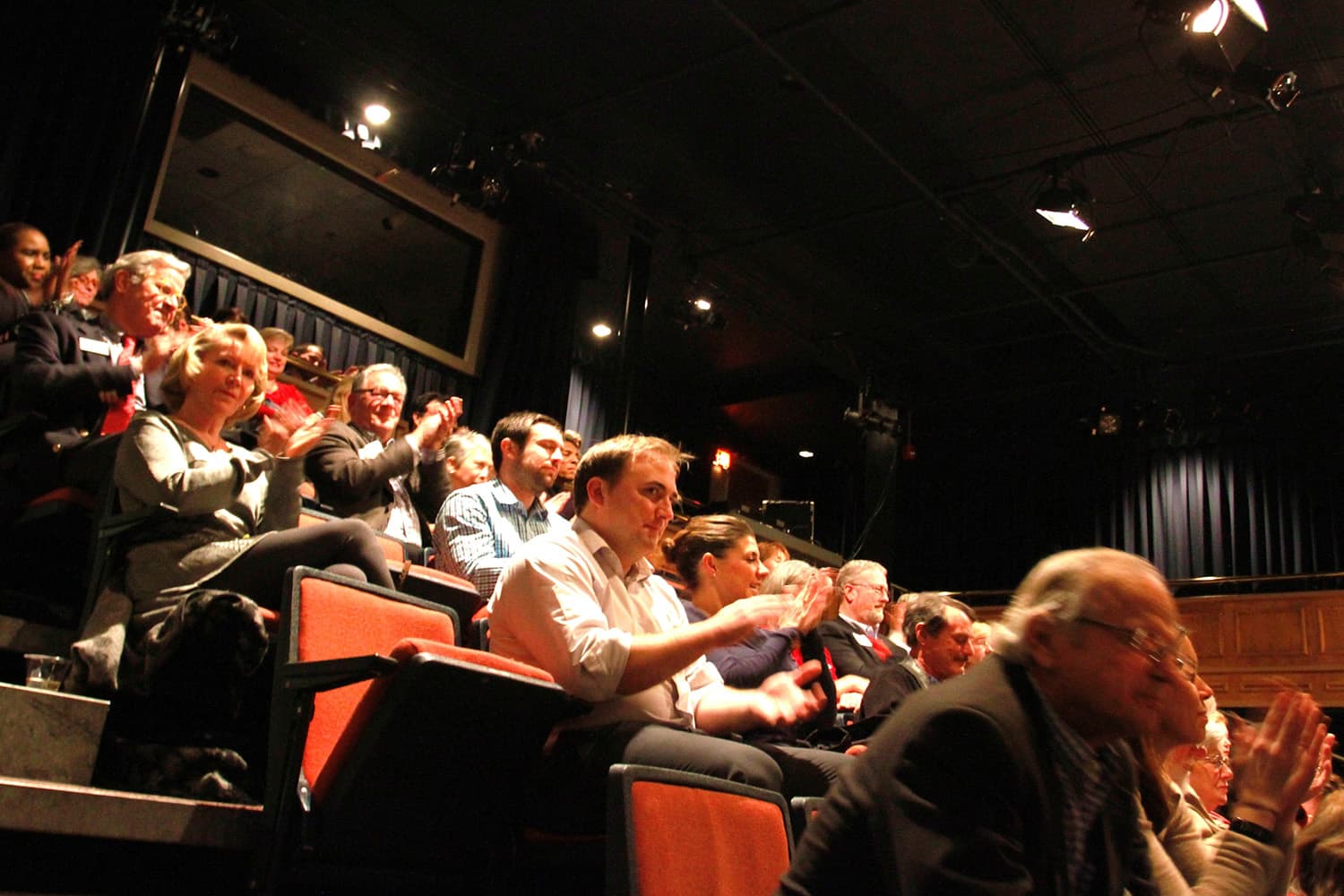 A view of the audience at a live taping of WFAE's Charlotte Talks in Charlotte, NC. (Jenifer Roser/WFAE)