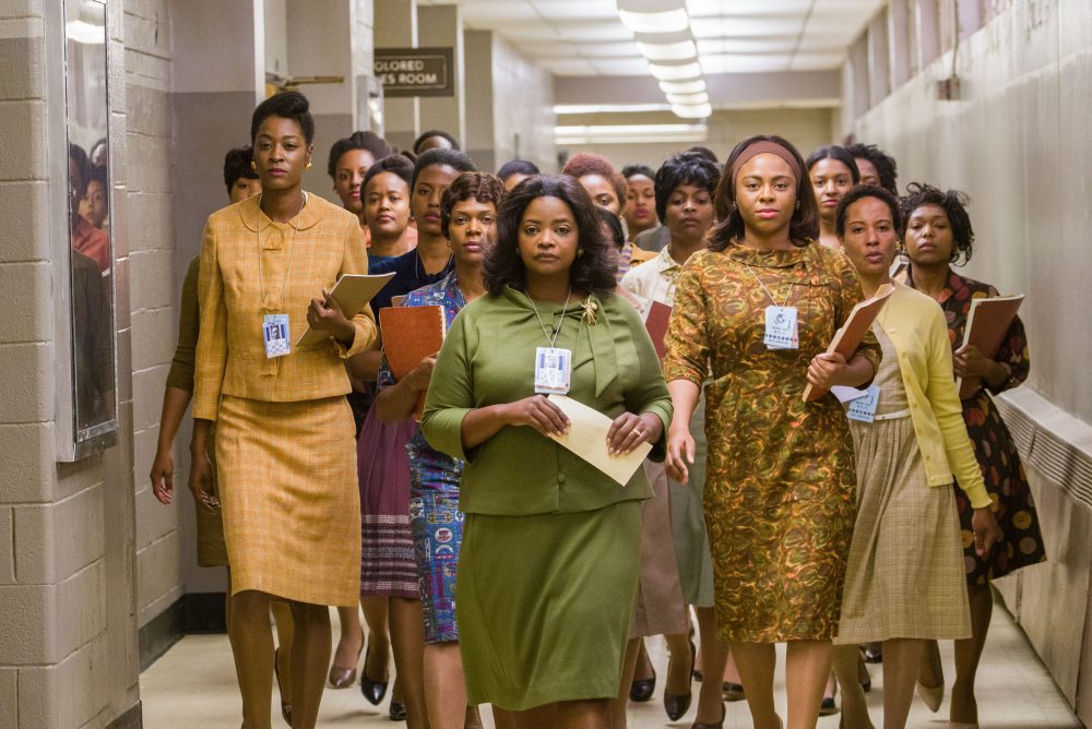Octavia Spencer leads the group in a scene from &quot;Hidden Figures.&quot; (Courtesy Hopper Stone)