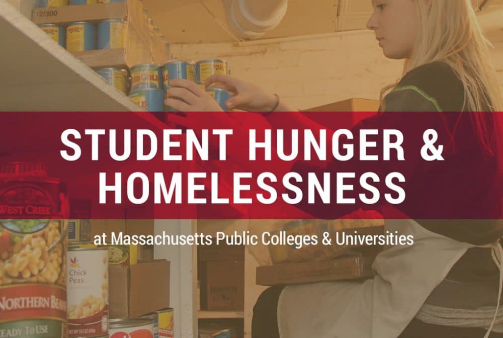 A survey conducted in fall 2016 finds hunger and homelessness on the rise on many Massachusetts campuses.