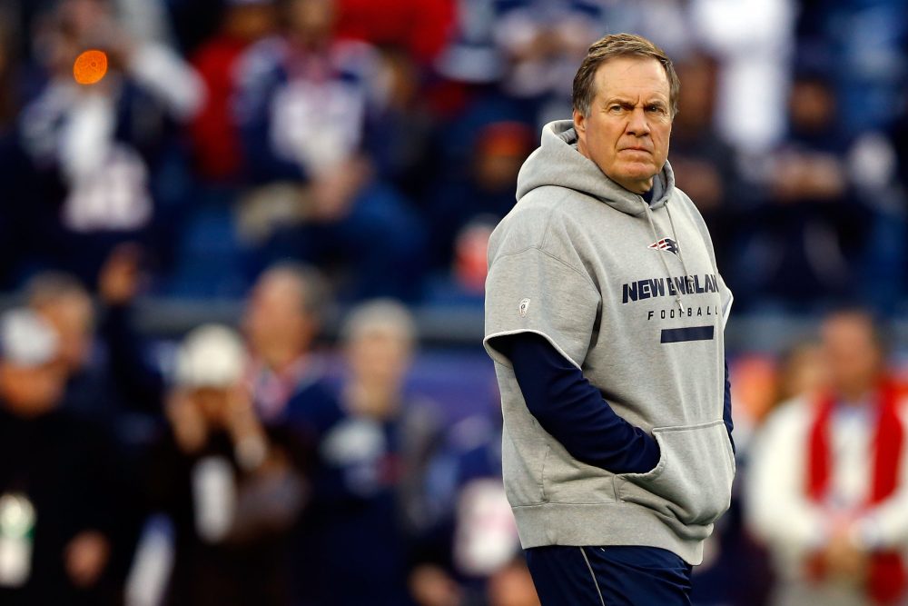 New England! Deep thought's home! Land of Emerson! Thoreau! Hawthorne! Belichick! (Jared Wickerham/Getty Images)