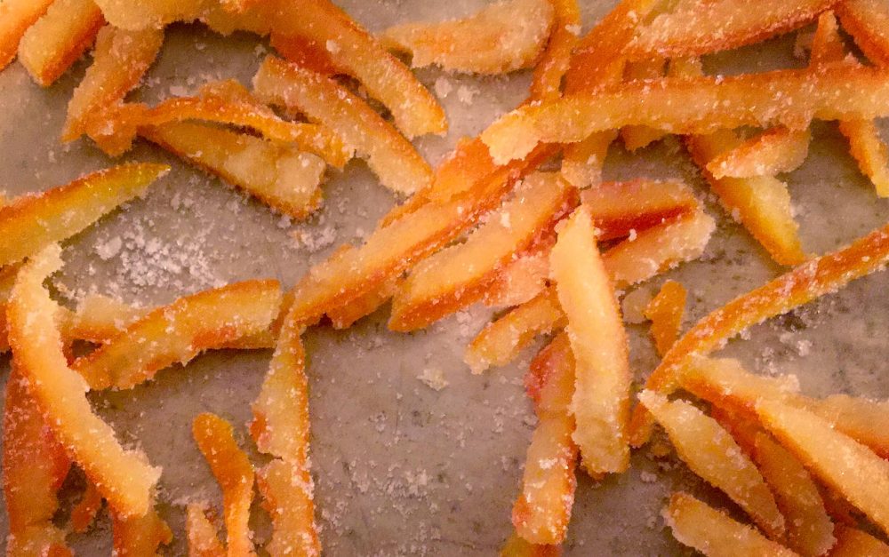 Kathy's candied citrus peel. (Kathy Gunst for Here &amp; Now)