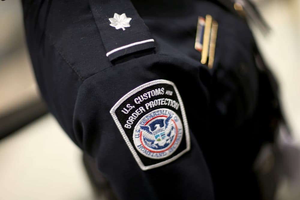A U.S. Customs and Border Protection officer's patch is seen at Miami International Airport in March 2015 in Miami. (Joe Raedle/Getty Images)