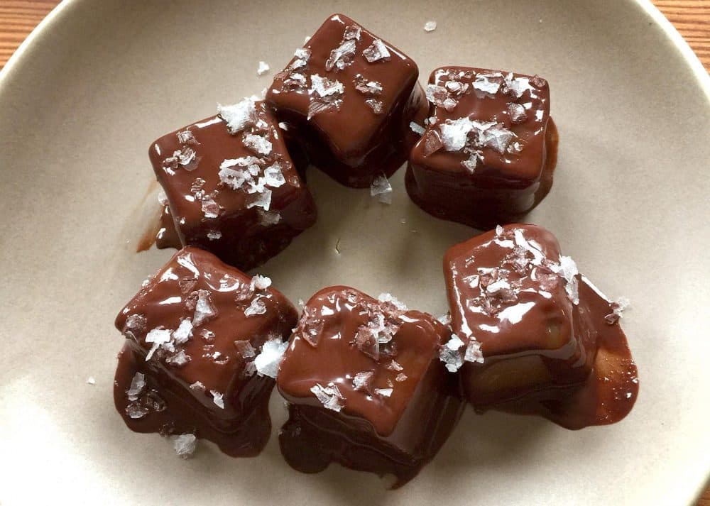 Kathy's salted caramels. (Kathy Gunst for Here &amp; Now)
