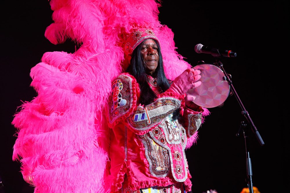 Big Chief Monk Boudreaux performs during The Musical Mojo of Dr. John: A Celebration of Mac & His Music at the Saenger Theatre on May 3, 2014 in New Orleans, La. (Skip Bolen/Getty Images for Blackbird Productions)
