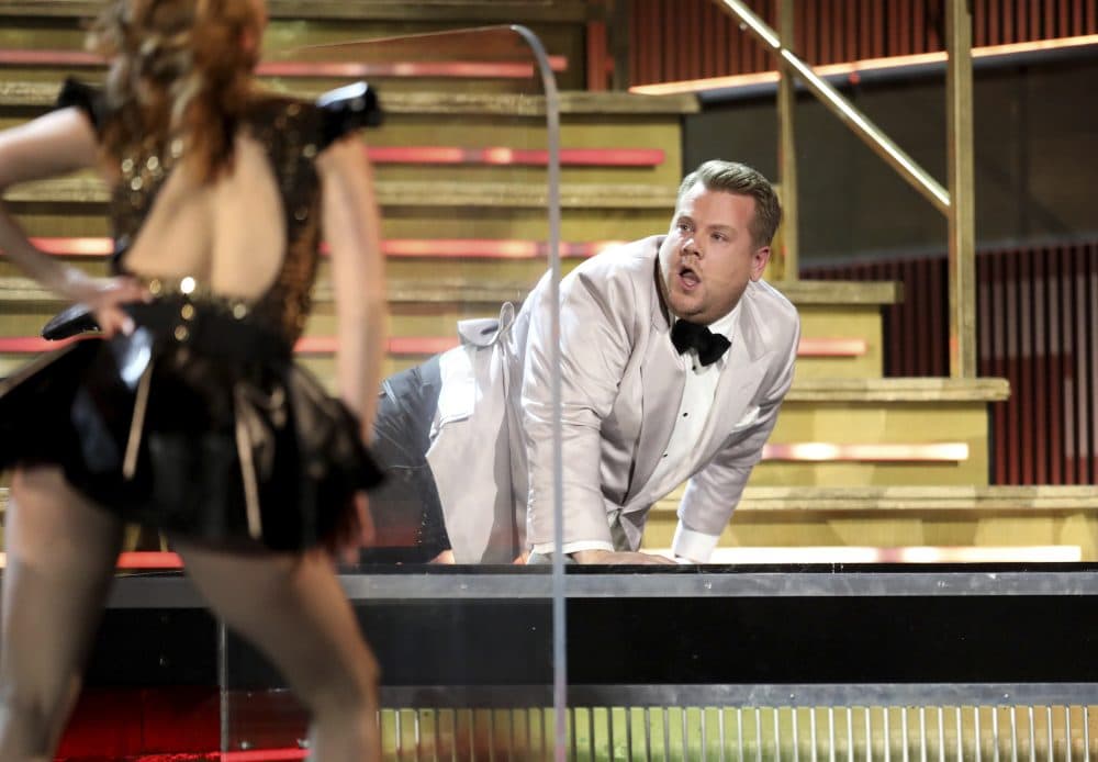Host James Corden performs a skit during the ceremony Sunday night. (Matt Sayles/Invision/AP)