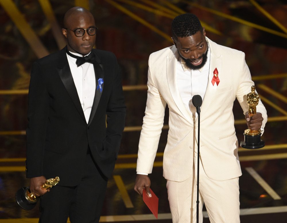 In the 87-year history of the Academy Awards, only four black writers have won Oscars for screenplays, writes John Vercher. Pictured: Barry Jenkins, left, and Tarell Alvin McCraney accept the award for best adapted screenplay for &quot;Moonlight&quot; at the Oscars on Sunday, Feb. 26, 2017, at the Dolby Theatre in Los Angeles. (Chris Pizzello/Invision/AP)