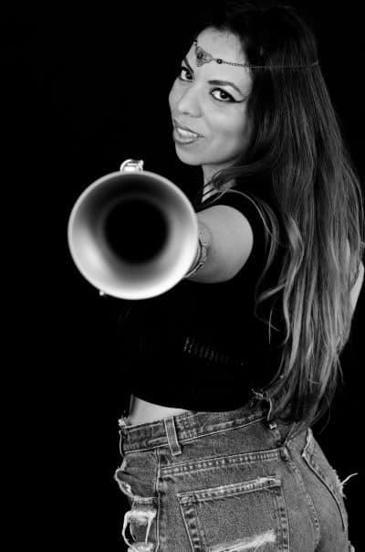 Crystal Torres, trumpet player on “The Beyoncé Experience Tour” through “On the Run Tour.” (Courtesy Crystal Torres)