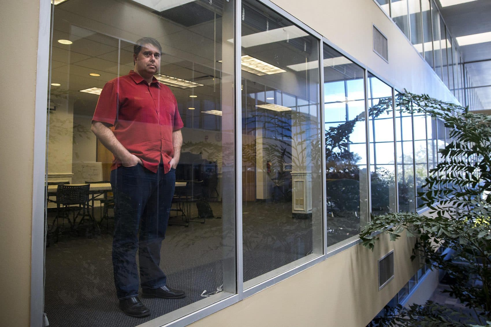 Mason Hale, founder of SwimTopia, says Obamacare allowed him to buy insurance while building a business. (Gabriel Cristover Perez/KUT)