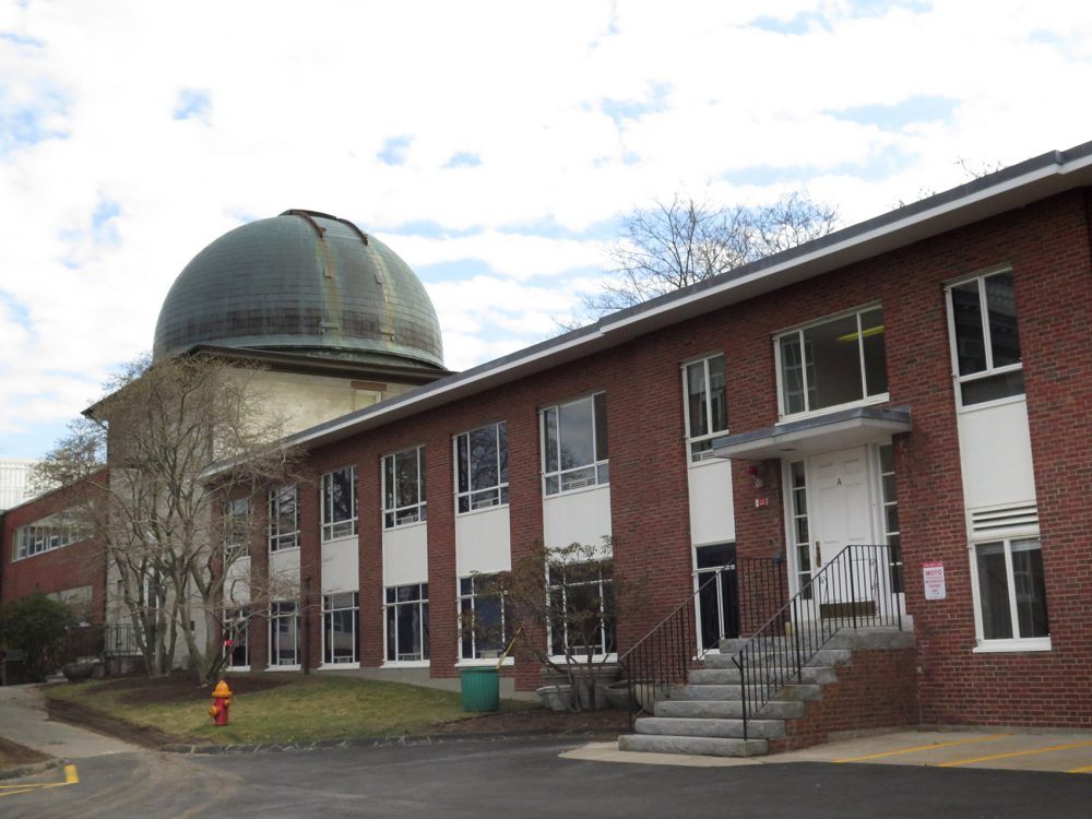 What the Harvard College Observatory’s domed structure at the Harvard-Smithsonian Center for Astrophysics in Cambridge looks like today. (Andrea Shea/WBUR)