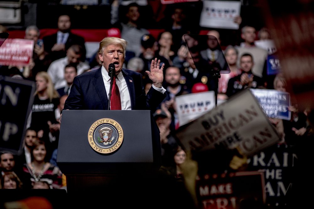 President Trump speaks at a rally on March 15, 2017 in Nashville. (Andrea Morales/Getty Images)
