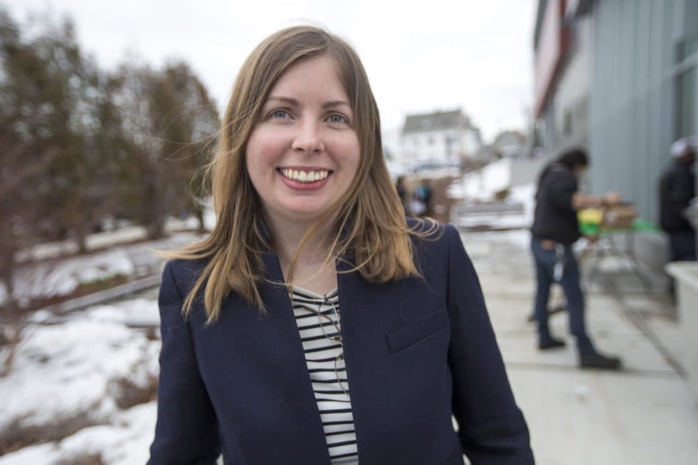 Kathryn Brodowski, M.D. is the Greater Boston Food Bank's first director of public health and research. (Jesse Costa/WBUR)