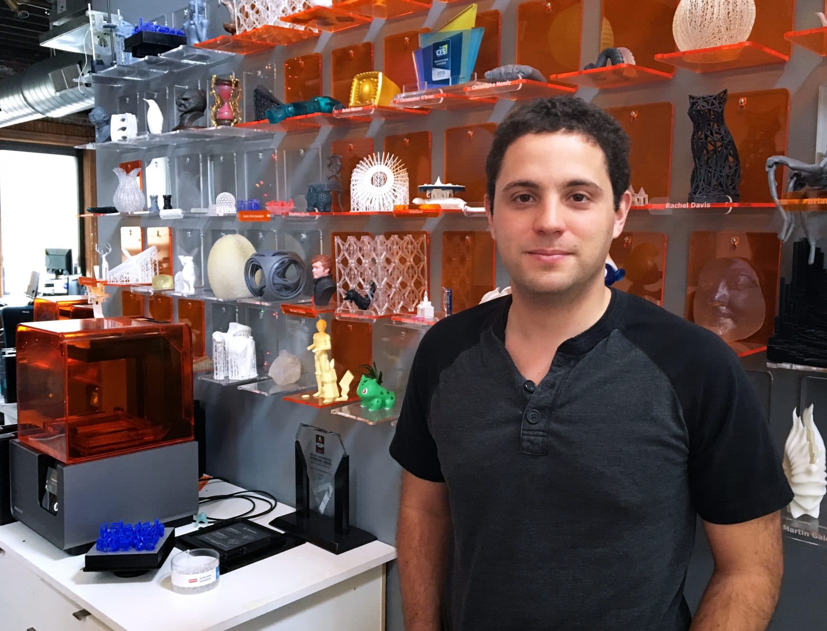 Max Lobovsky, of Formlabs (Asma Khalid/WBUR)