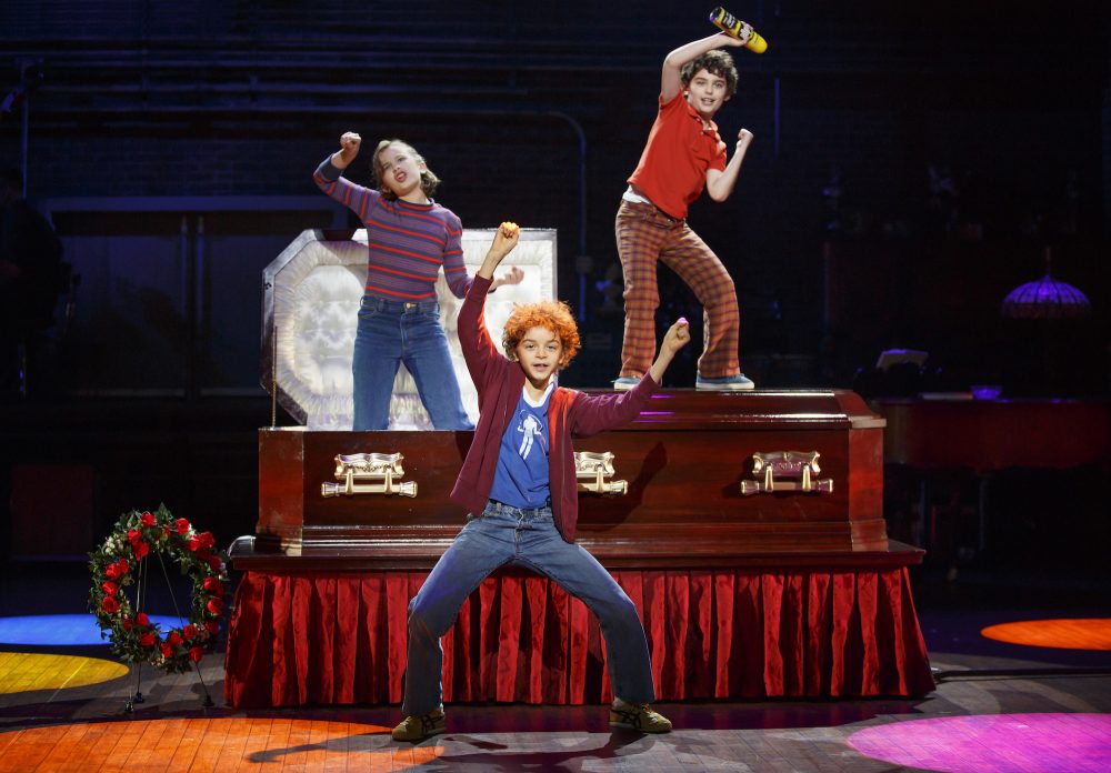 Alessandra Baldacchino as Alison with Pierson Salvador and Lennon Nate Hammond as her brothers in &quot;Fun Home.&quot; (Courtesy Joan Marcus)