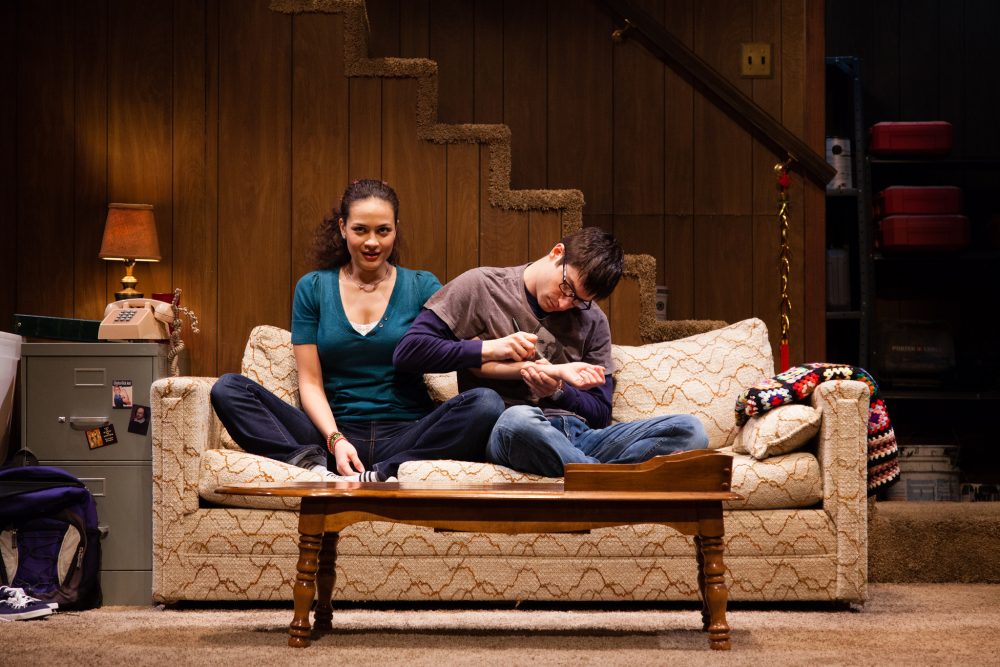 Maria Jung and Danny Bryck in &quot;Chill.&quot; (Courtesy Meghan Moore/Merrimack Repertory Theatre)