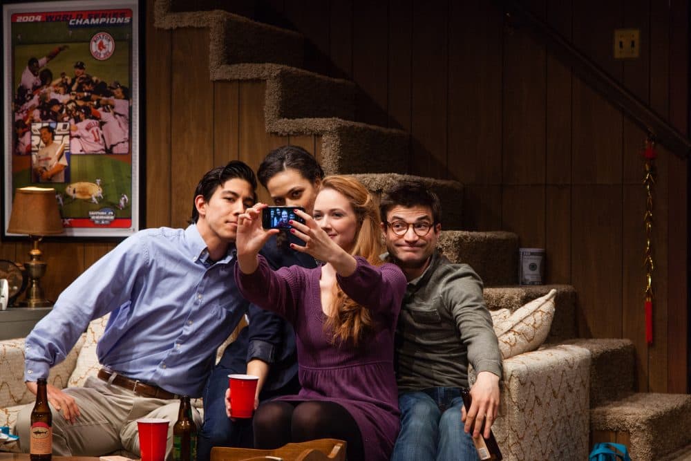 Kim Fischer, Maria Jung, Monica Giordano and Danny Bryck. (Courtesy Meghan Moore/Merrimack Repertory Theatre)